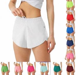 2023 Designer Lululemens Womens Shorts Yoga Fit Zipper Pocket High Rise Quick Dry Women Train Lulus Short Loose Style Breathable j8u7#