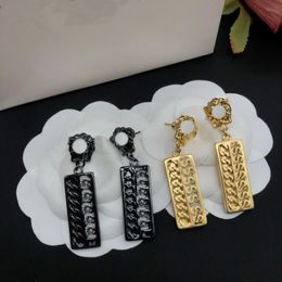 Medusa Head Ear Stud Earring Rectangular Pendant Letter Hollow Out Earrings Labyrinth Vintage Jewelry Gift Wholesale and Retail MER40
