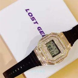 Lost General 2019 GD same hip hop super flash diamond couple quartz electronic watch with the highest quality assurance307F