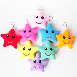 Plush Keychains 10/100pcs/lot Stars Stuffed Plush Toy 8CM Mini Stars Doll Toy Keychain Bag Pendant Wedding Decoration kids Birthday Party Gifts 230922