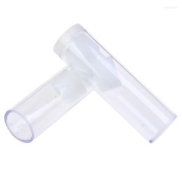 Storage Bottles Cylinder Transparent Plastic Pen Holder Crystal Tweezers Eyebrow Clip Universal Packaging