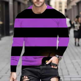 Men's T Shirts Shirt Pack Men Halloween Long Sleeve Fashion Tops Slim Fit Neck Casual Fall Pullover Dye Tee S