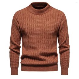 Men's Sweaters 2023 Autumn Arrival Solid Color Sweater Winter Fashion Twisted Round Neck Knitted Pullover Casual Male Warm