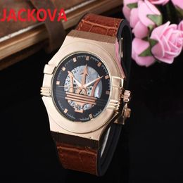 Luxury Famous classic designer fashion quartz watch 42mm sapphire glass waterproof leather solid Clasp President Mens whole ma232n