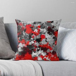 Pillow Red And Grey Paint Splatter Throw Custom Po S Home Decor Christmas For