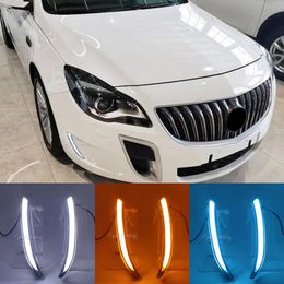 1Pair Car LED DRL For Buick Regal GS Opel Insignia 2010 2011 2012 2013 2014 2015 2016 Daytime Running Light with turn signal270N