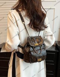 Designer Retro Small Fragrance Chain Bag Women's Fashion Light Luxury Backpack Single Shoulder Bag