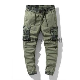 Men's Pants Cargo Pants Men Multi Pocket Causal Pants Men Streetwear Joggers Camouflage Cotton Trousers Men Elastic Waist Ankle Length Pants J230922
