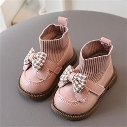 Autumn Winter Kids Martin Bootstoddlers Baby Boots Bootes Princesa Couro Fashion Fild Girl Tornozelo Bota