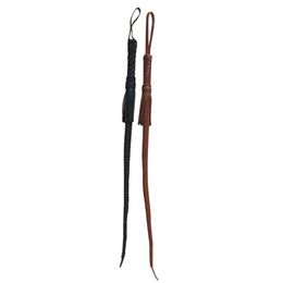 Whips Crops LOCLE 80cm Hand Made Braided Riding Whips for Horse Racing Outer Leather Equestrian Horse Whip Riding Crop 230921