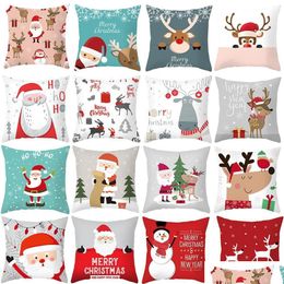 Christmas Decorations Merry For Home Reindeer Santa Claus Tree Cushion Er Ornaments Xmas Gifts Year 2023 220928 Drop Delivery Garden Dhtbl