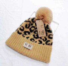 Beanie/Skull Caps Designer Winter Knitted Beanie Woolen Hat Women Chunky Knit Thick Warm faux fur pom Beanies Hats Female Bonnet Beanie Caps x0922