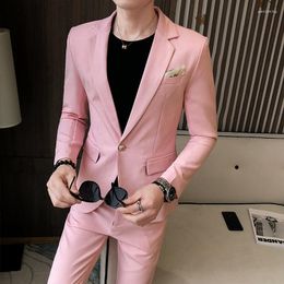 Men's Suits Suit Set 2023 Casual Long-sleeved Two-piece Nightclub Hair Stylist Jacket