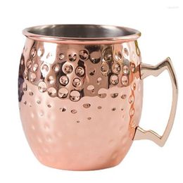 Mugs Japanese Style Tea Cups Resistant Copper Water Rose Gold Beer Mug With Handle Handmade Coffee Kitchenwear Gift