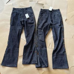 Men's Pants 23SS KAPITAL Vintage Wash Casual Flare Beaded Drawstring Corduroy Japanese Extra Large