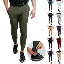 Men's Pants Wide Slim Tight Casual Breathable Ankle Zip Fit Joggers House 6 Band 13 Little