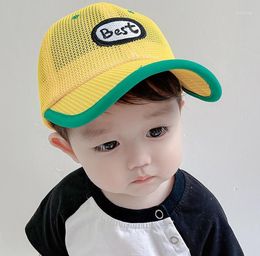 Berets Summer Baseball Caps Mesh Breathable Visors Korean Kids Unisex Boys Girls Outdoor Sun Hats Children Accessories
