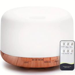 1pc 16.91oz Premium, Essential Oil Diffuser With Remote Control, 5 In 1 Ultrasonic Aromatherapy Fragrant Oil Humidifier Vaporizer, Timer And Auto-Off Safety Switch