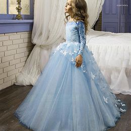 Girl Dresses Flower Girls Dress Appliques Butterflies First Communion For Tulle Ball Gown Pageant Customised Clothing