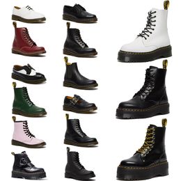 Дизайнерские ботинки короткие ботинки Doc Martens Dr Martins Дизайнерские мужские и женские высокие кожаные зимние зимние ботинки Marten Ботильоны с оксфордской подошвой черно-белые рабочие ботинки с 8 глазами