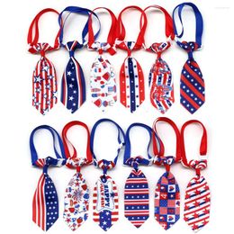 Dog Apparel 100PCS American Independence Day Accessories Small Neckties Pet Cat Puppy Ties Bowties Collar Holiday Supplies