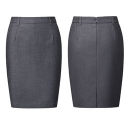 Two Piece Dress Ladies Professional Suit Skirt Slim Pack Hip Business Elastic Waist Workwear Short Plus Size S 6XL 230922
