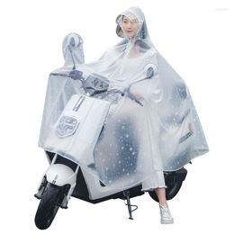 Raincoats Trend Battery Electric Car Raincoat Fashionable Transparent One-piece Pvc Adult Motorcycle Poncho