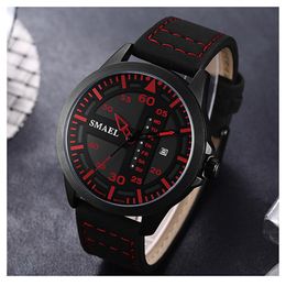 2020 Quartz Watches Bracelet Leather Men Watches Casual Analogue Digital Men Watch relogio 1315 Military Sport Watches Waterproof2568