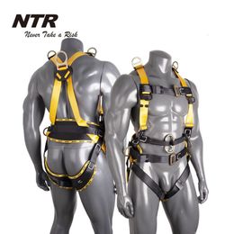 Climbing Harnesses Rock Climbing Harness Full Body Safety Belt with 5 D-Ring Universal Aerial Work Protective Equipment 230921