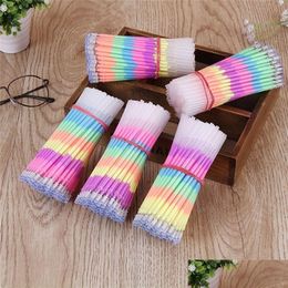 Highlighters Wholesale 20Pcs Mti Colour Rainbow Gel Pen Office School Home Decor Diy Decorations Birthday Party Decortions Kids Drop Dh1Rd