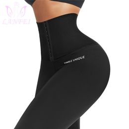 Arm Shaper Women High Waist Trainer Leggings Body Seamless Slimming Pants Legs Hooks Push Up Workout Sport Running Trousers 230921