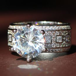 Luxurious 925 Sterling Silver Natural Gemstones White Sapphire Wedding Birthstone Bride Flower Engagement Ellipse Drop Ring Jewelr268z