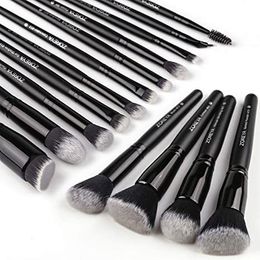 Makeup Brushes Tools ZOREYA 15 Pcs Luxury Balck Set Professional Foundation Powder Eyeliner Eyeshadow Make up 230922