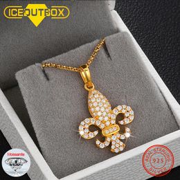 Pendant Necklaces Fashion Fleur De Lis Necklace Top Quality 925 Sterling Silver For Women Hip Hop Fine Jewelry Drop 230922