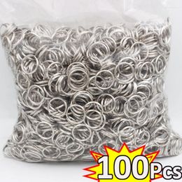 Keychains 20-100pcs Metal Keyring Stainless Steel Key Chains Blank Circle Split Ring Connector For DIY Keychain Jewelry Making Accessories