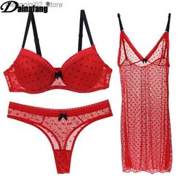 Bras Sets DAINAFANG Brand Lingerie 36/80 38/85 40/90 42/95 BC Cup Bra and Brief Sexy Clothes Nightgown Underwear Sets Panties For Womens Q230922