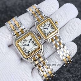 Designers Men C Watchs 2023 Luxury Panther Designer Women de Watch Fashion Gold Womens High Sense Diamond Inlaid Steel Band W CNI2