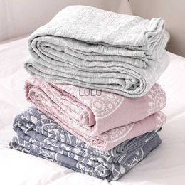 Blankets 100% Cotton muslin Blanket Bed Sofa Travel Breathable Thick Quilt Large Size Kids Soft Towel Throw Blankets Para Blanket HKD230922