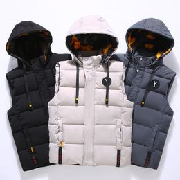 Men's Vests Men Hooded Vest 5XL Solid Fashion Autumn Women's Heated Jacket Large Size High Quality Sleeveless Warm Coats Fishing Cold 230921
