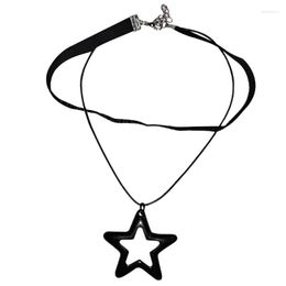 Pendant Necklaces Sweet Cool Star Necklace Double Layer Clavicle Chain For Women Girls
