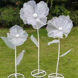 Decorative Flowers 3Pc Set Wedding Road Lead Stage Layout Decoration Home Garden Ornaments Flower Mesh Stand