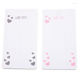 Jewellery Pouches 10/50pcs 11x6cm Hairclips Display Paper Cards Cute Heart Tag For Multi Hairpin Hair Packaging Price Lables