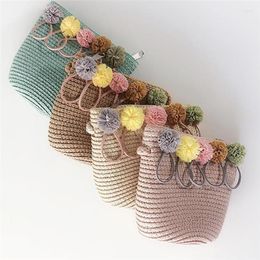 Evening Bags Travel Ladies Shoulder Bag Beach Messenger Sweet One Grass Woven Flower Patchwork Female Casual