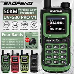 Walkie Talkie 2023 Baofeng UV-G30 Pro V1 10W Walkie Talkie Four Bands Long Range Portable Ham Radios Copy Frequency Waterproof 2-Way Radio Ham HKD230922