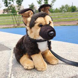 Plush Dolls German Shepherd Dog Anime Cute Plushie Wolfhound Plush Toys Lifelike Animals Simulation Stuffed Doll Kawai Toy Kid 230921