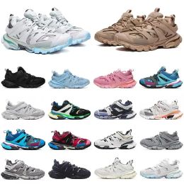 2023 Homens Mulheres Sapatos Casuais Track 3 3.0 Triple Sneakers Transparente Nitrogênio Crystal Outsole Running Shoes Mens Womens Trainers Preto Branco Verde