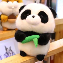 Plush Dolls Like Real Wild Animals Plush Toys Cute Panda Hug Bamboo Plush Toy Soft Stuffed Animals Dolls Decorative for Kids Girls 230922