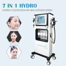 High quality 7 in 1 facial dermabrasion acne treatment skin tightening skin whitening oxygen moisturing hydroponic machine