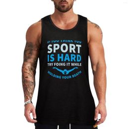 Men's Tank Tops If You Think Your Sport Is Hard Swim Swimmer Top Gym Shirt Men Clothes T-shirts T-shirt