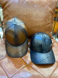 NEW model real leather Ball Caps trucker luxury designer hat American fashion truck cap casual baseball caps